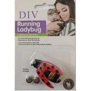 Div Running Ladybug Божья коровка автоматическая игрушка для кошек на батарейках